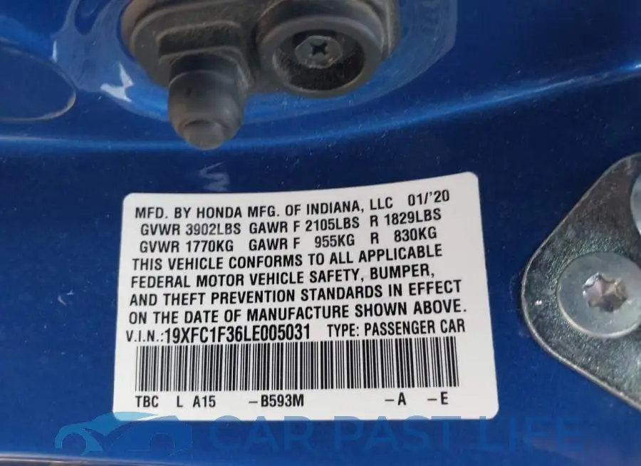 19XFC1F36LE005031# 9