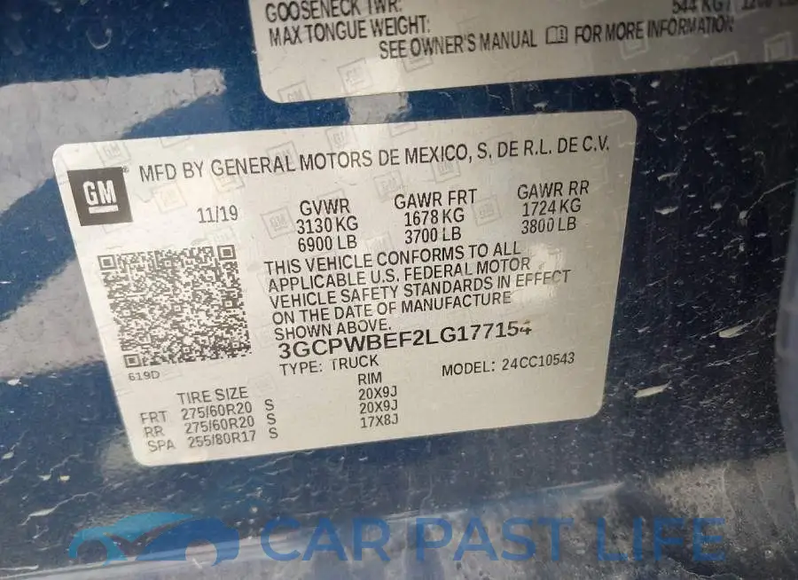 3GCPWBEF2LG177154# 9
