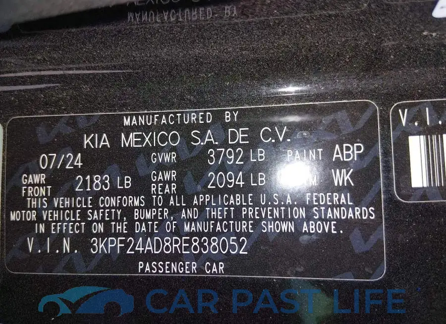 3KPF24AD8RE838052# 9