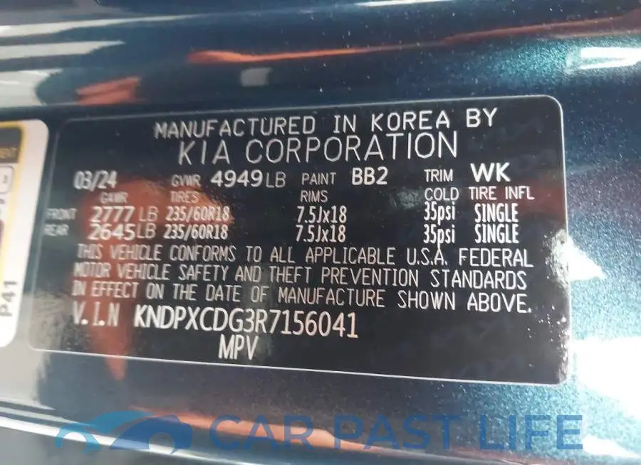 KNDPXCDG3R7156041# 9