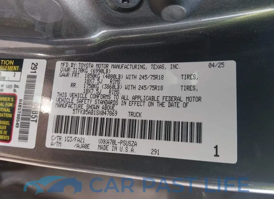 5TFKB5AB1SX047869# 9