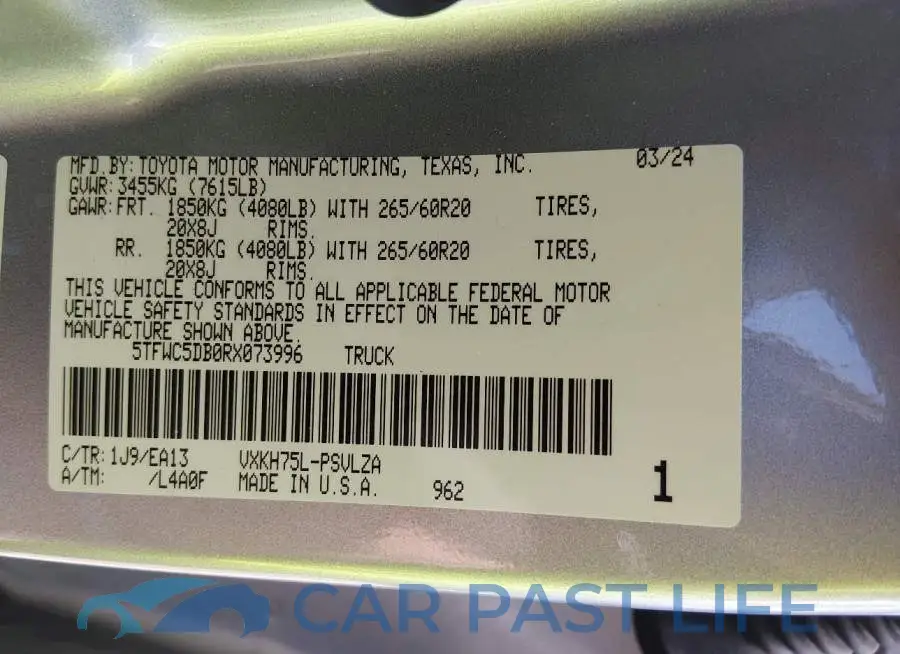 5TFWC5DB0RX073996# 9