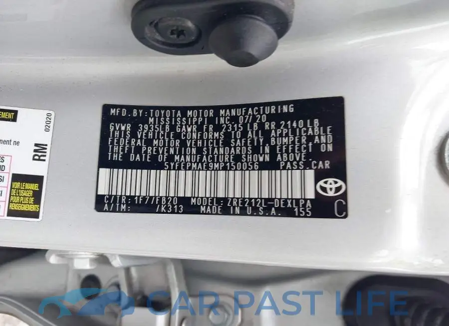 5YFEPMAE9MP150056# 9