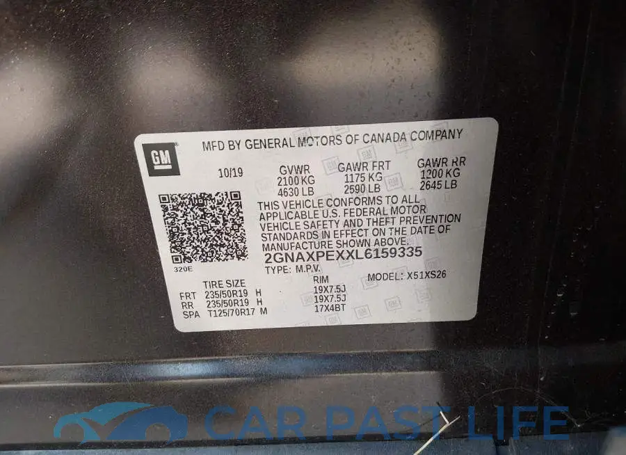 2GNAXPEXXL6159335# 9