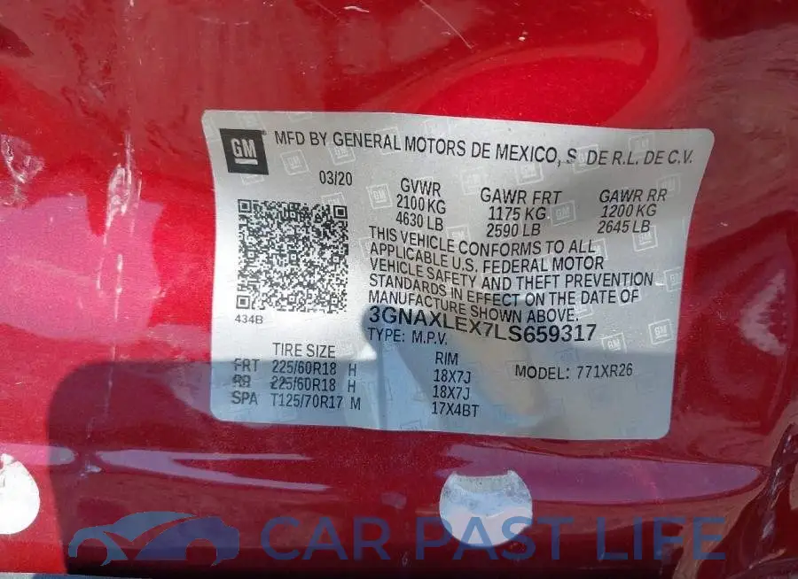 3GNAXLEX7LS659317# 9