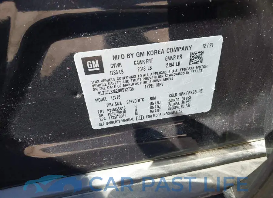 KL7CJLSM2NB512735# 9