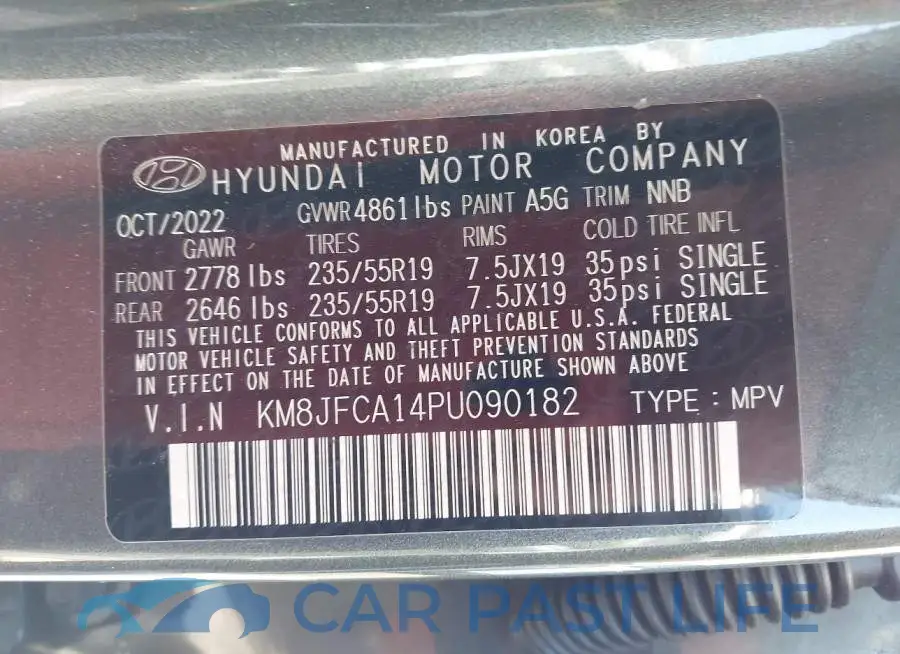KM8JFCA14PU090182# 9