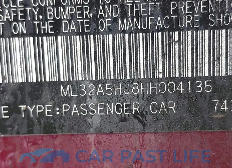 ML32A5HJ8HH004135# 9