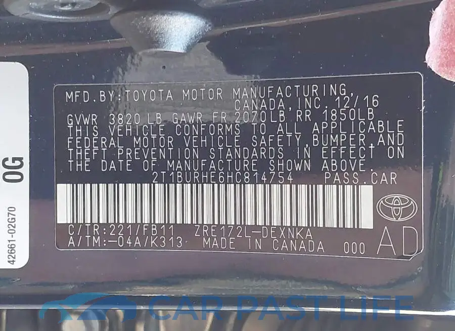 2T1BURHE6HC814754# 9