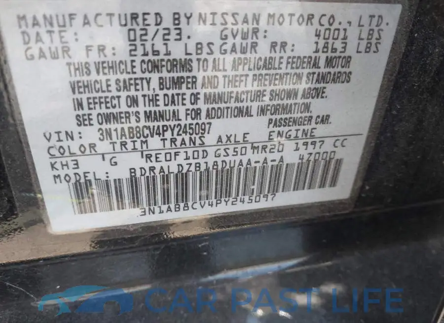 3N1AB8CV4PY245097# 9