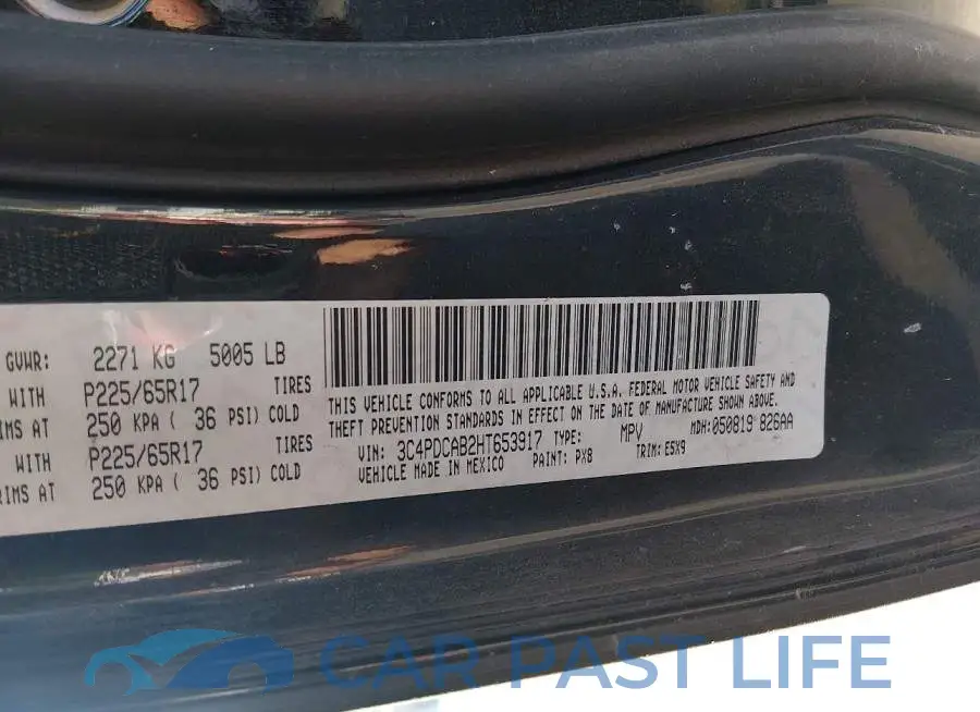3C4PDCAB2HT653917# 9