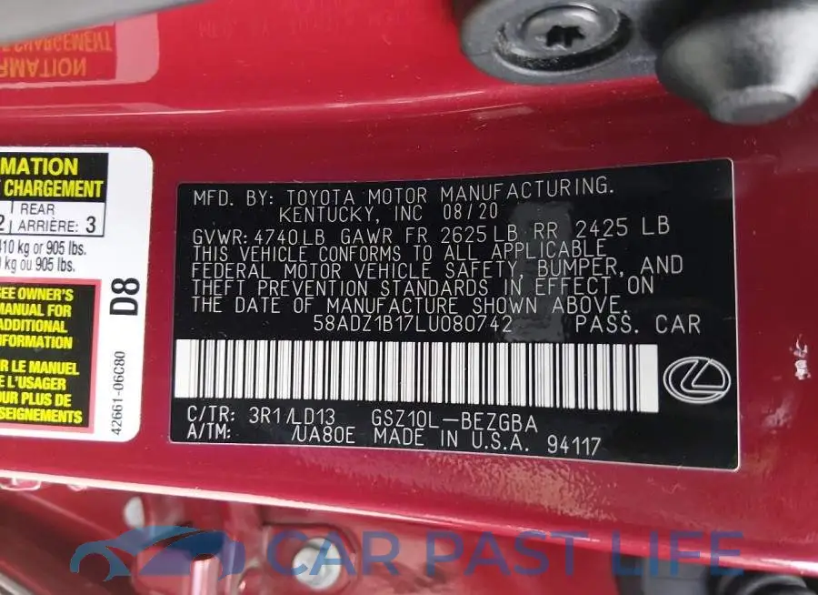 58ADZ1B17LU080742# 9