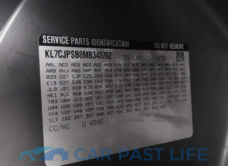 KL7CJPSB8MB343762# 9