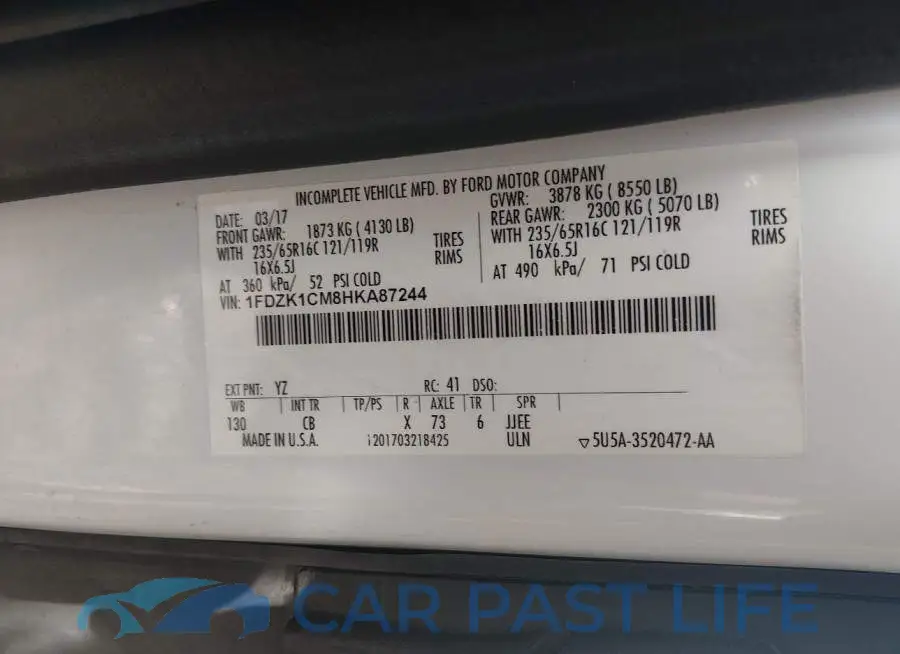 1FDZK1CM8HKA87244# 9