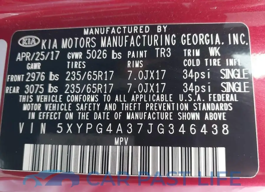 5XYPG4A37JG346438# 9