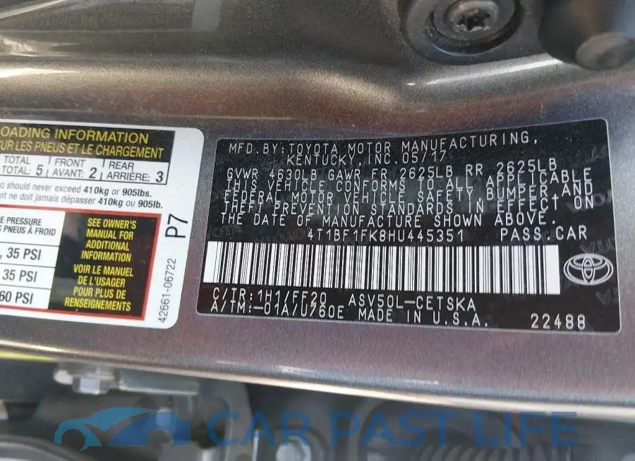 4T1BF1FK8HU445351# 9