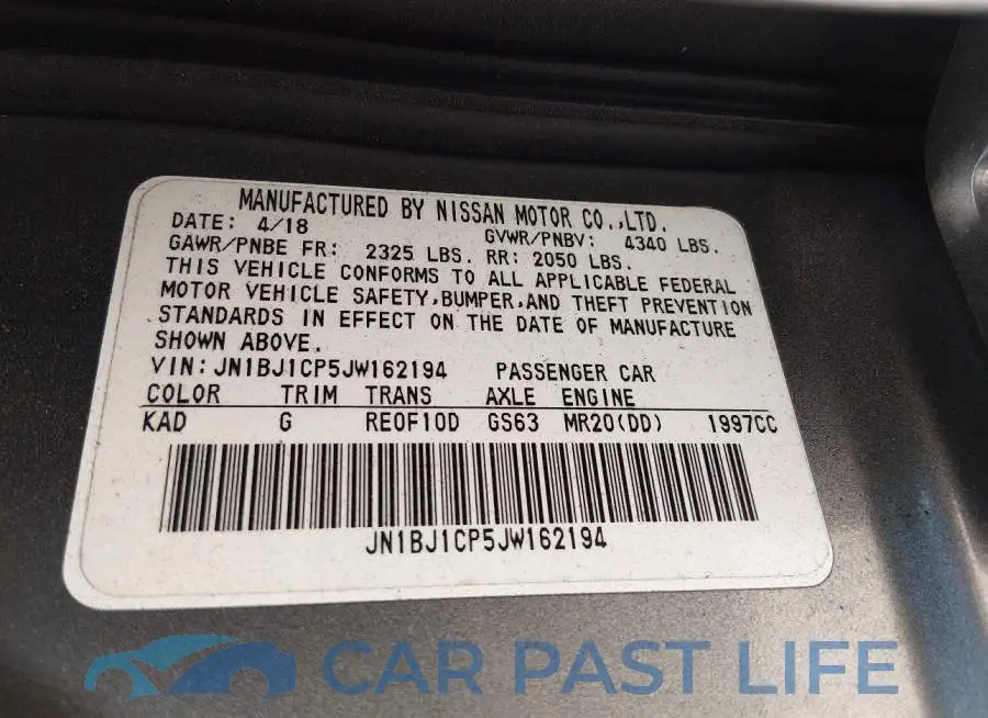 JN1BJ1CP5JW162194# 9