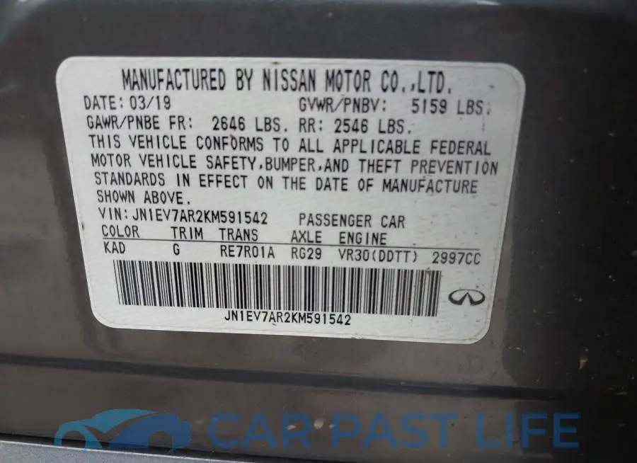 JN1EV7AR2KM591542# 9