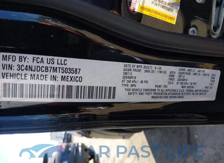 3C4NJDCB7MT503587# 9