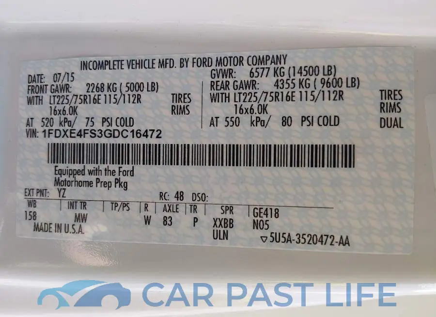1FDXE4FS3GDC16472# 8