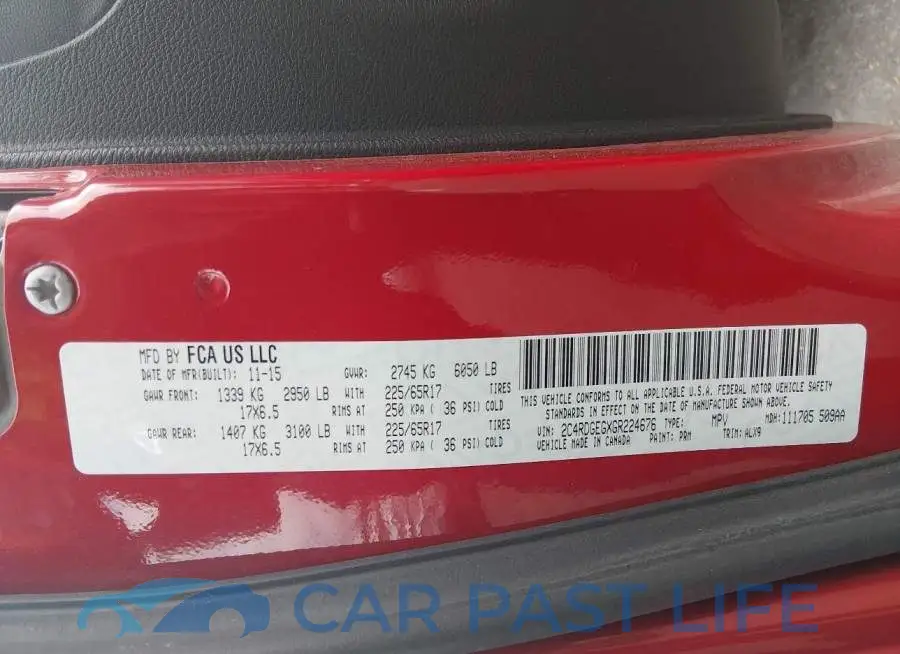 2C4RDGEGXGR224676# 9