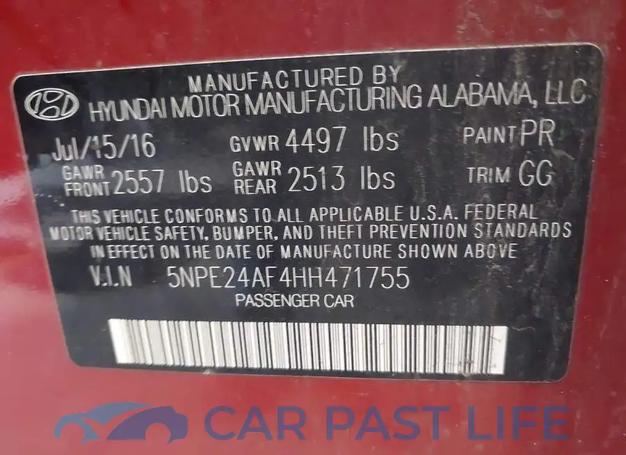 5NPE24AF4HH471755# 9
