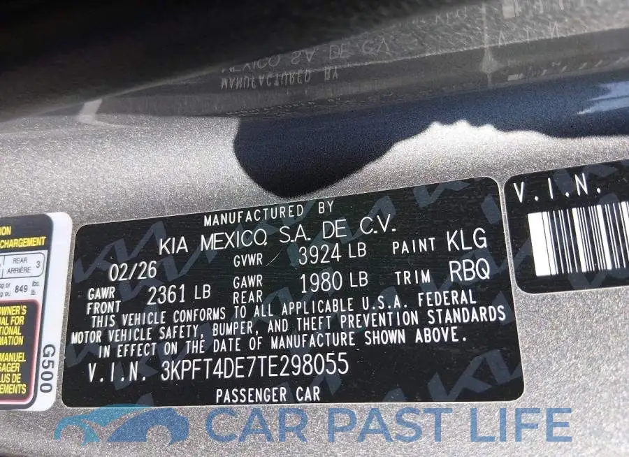 3KPFT4DE7TE298055# 9