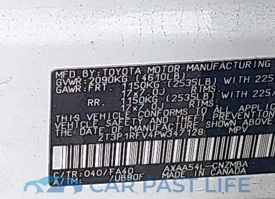 2T3P1RFV4PW347128# 9