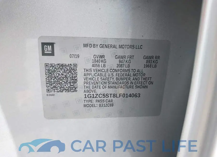 1G1ZC5ST8LF014063# 9