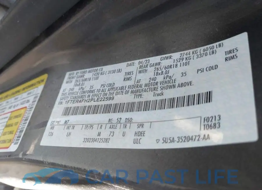 1FTER4FH2PLE22599# 9