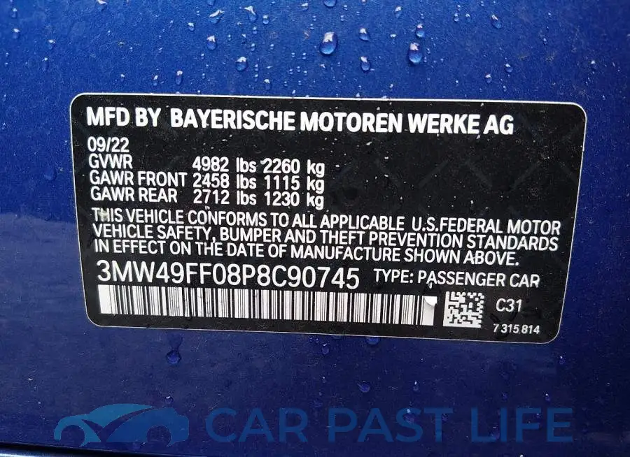 3MW49FF08P8C90745# 9