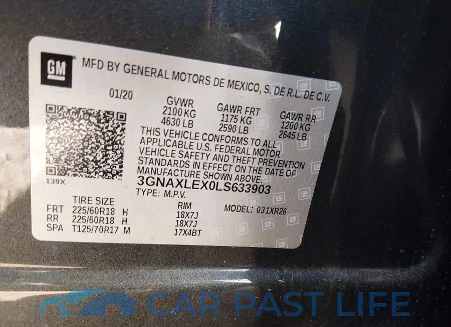 3GNAXLEX0LS633903# 9