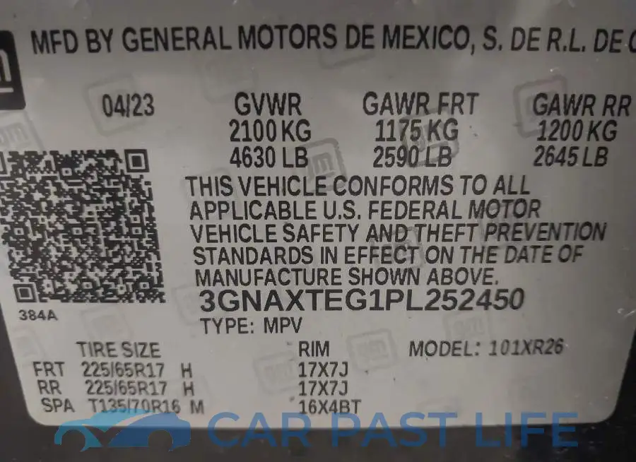 3GNAXTEG1PL252450# 9