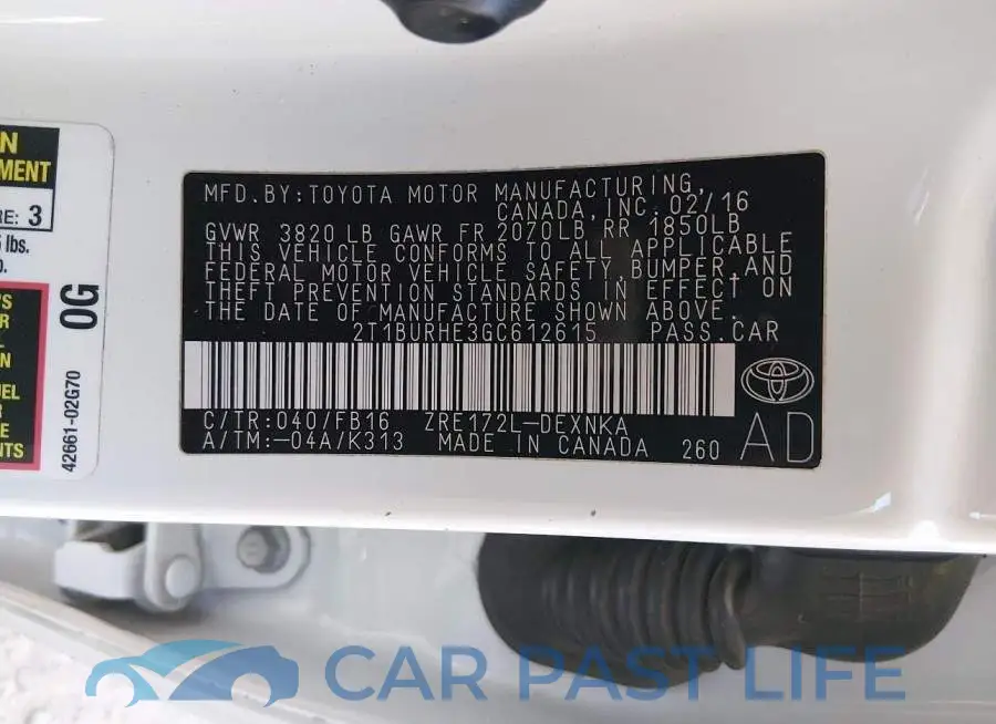 2T1BURHE3GC612615# 9
