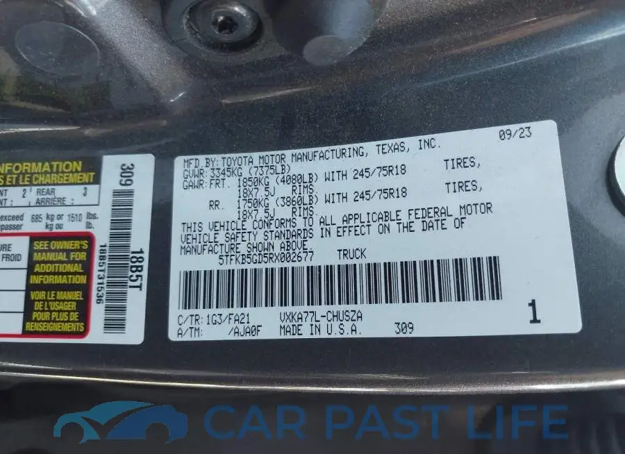 5TFKB5GD5RX002677# 9