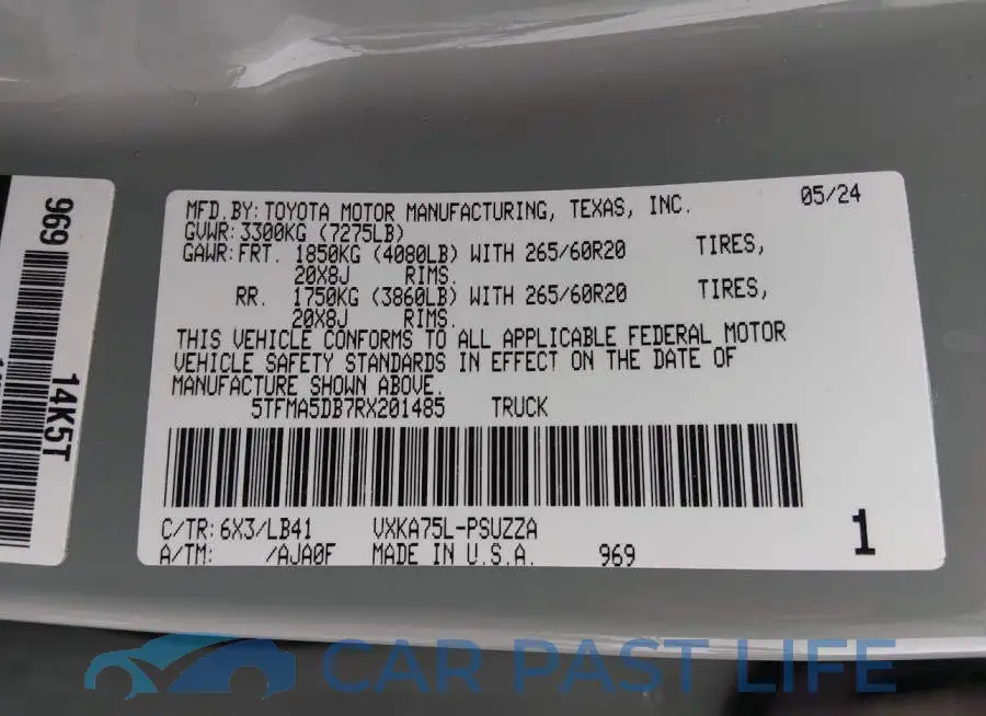 5TFMA5DB7RX201485# 9