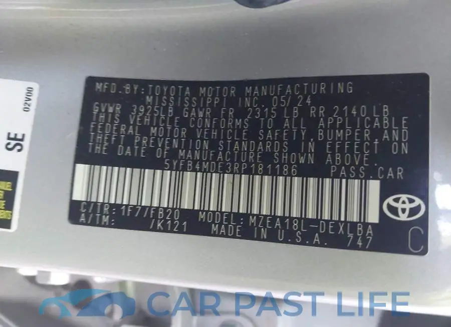 5YFB4MDE3RP181186# 9