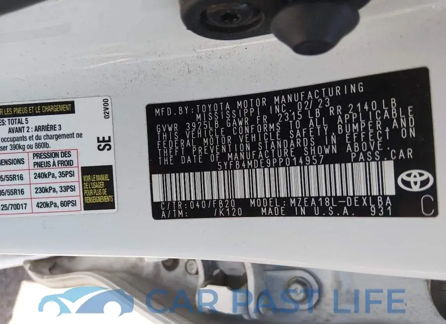 5YFB4MDE9PP014957# 9