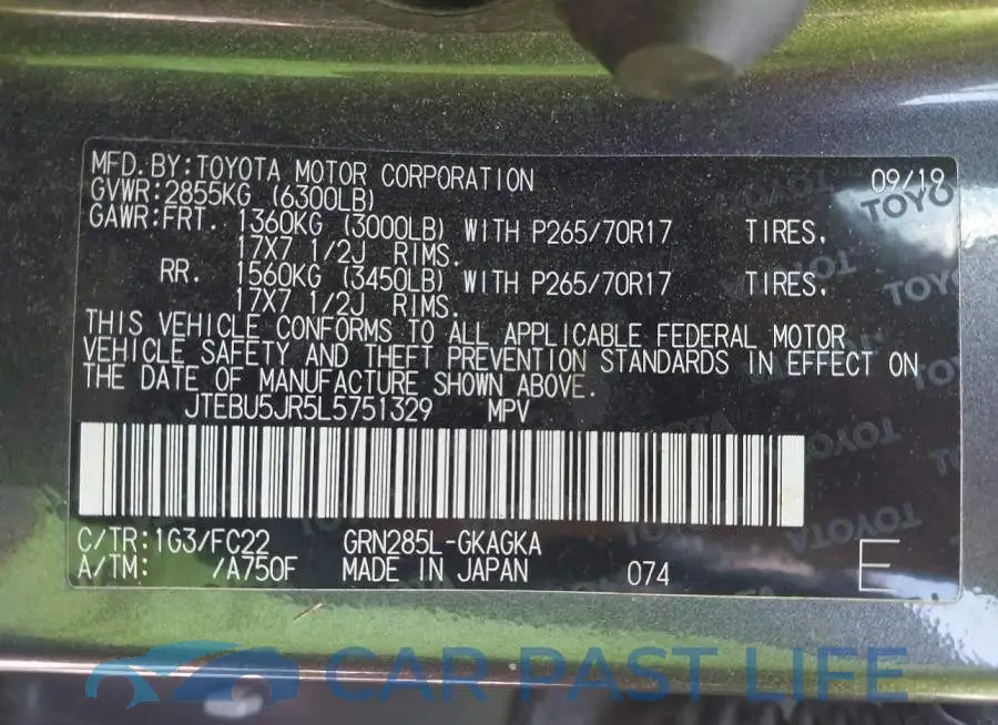 JTEBU5JR5L5751329# 9