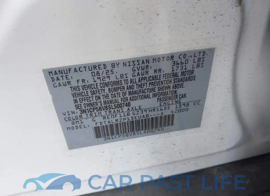 3N1CP5BV8SL500740# 9