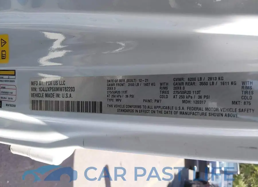 1C4JJXP6XMW782203# 9