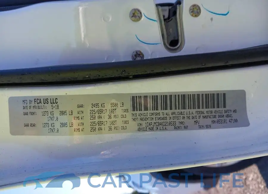1C4PJMCB4KD210533# 9
