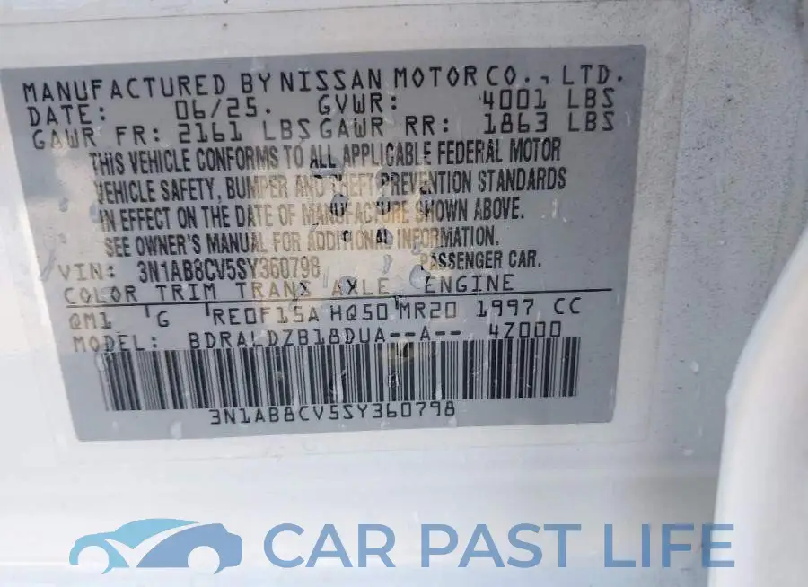 3N1AB8CV5SY360798# 9