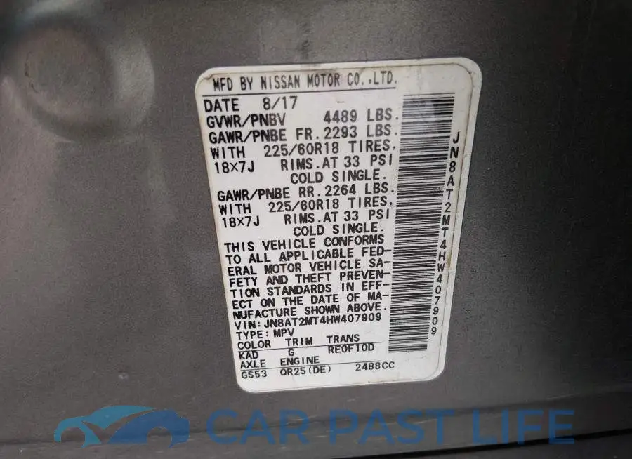 JN8AT2MT4HW407909# 9