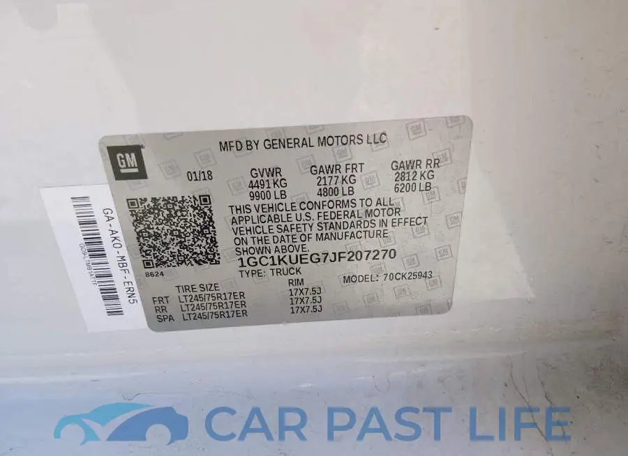 1GC1KUEG7JF207270# 9