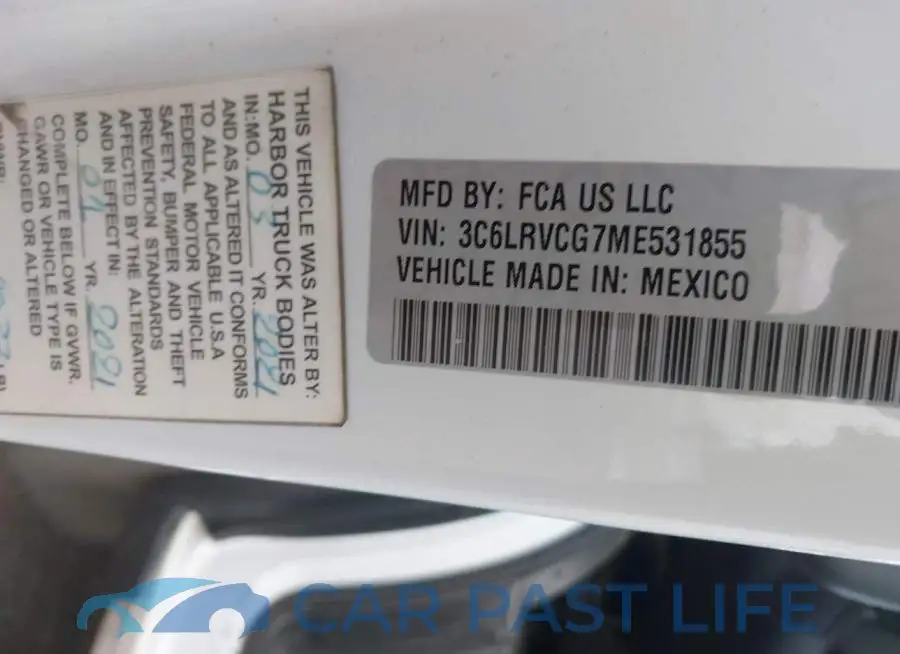 3C6LRVCG7ME531855# 9