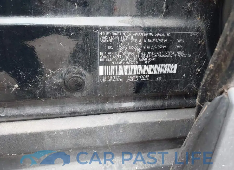 2T3J1RFV4KW012014# 9