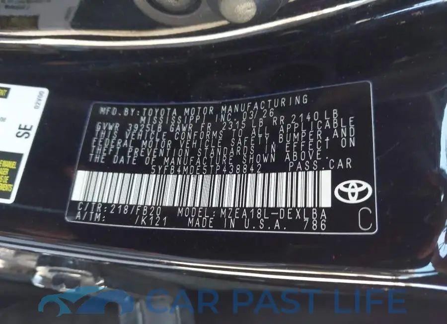 5YFB4MDE5TP438842# 9