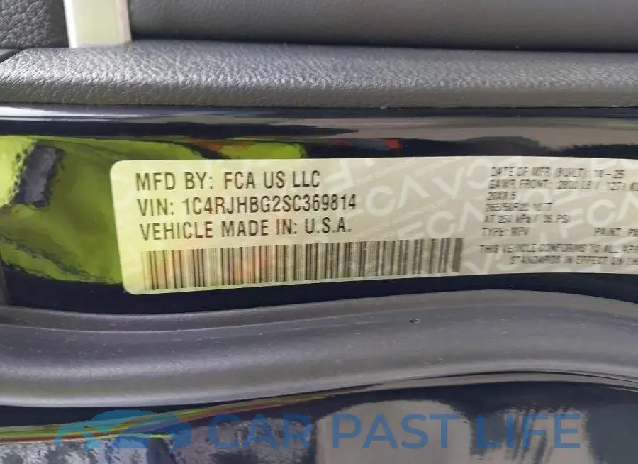 1C4RJHBG2SC369814# 9