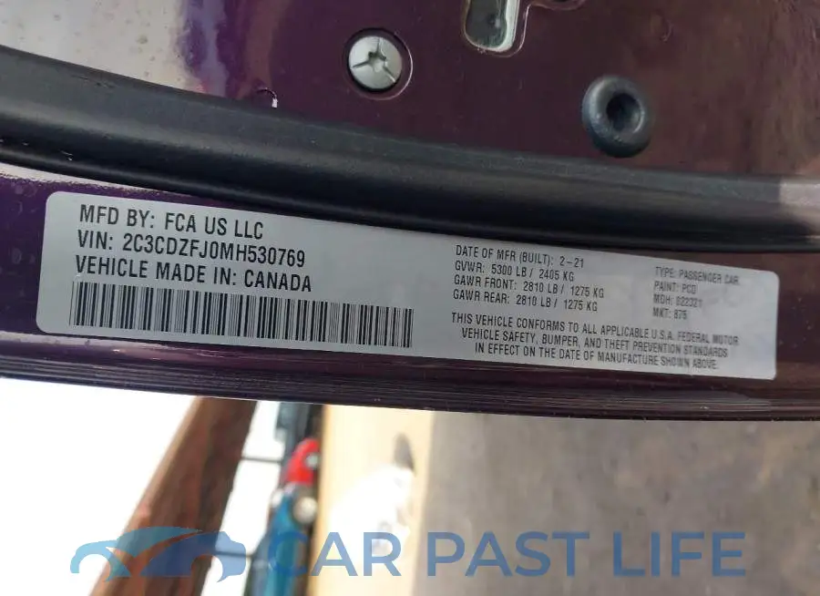 2C3CDZFJ0MH530769# 9